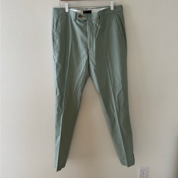 NEW w/ tags! ASOS Linen Dress Pant Men’s size 36x32 in Light Green - Picture 6 of 10